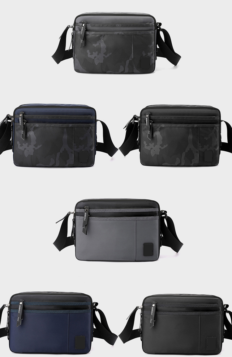 Fashion Men Messenger Shoulder Bag Business Simple Portable Square Bag Waterproof