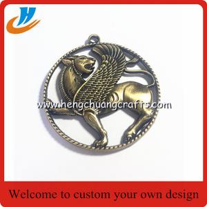 Sports medals,antique brass metal medals with custom horse design medal