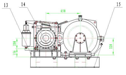 JK2t Cable Electric Hoist Winch Max. Lifting Load 2t For Punching Driver