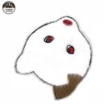 White Fox Custom Chenille Patches Small Animal Handmade Embroidery Technics