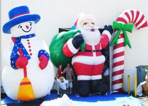 Quality Snowman Air Characters Inflatables , Santa Claus Inflatable Marketing Products wholesale