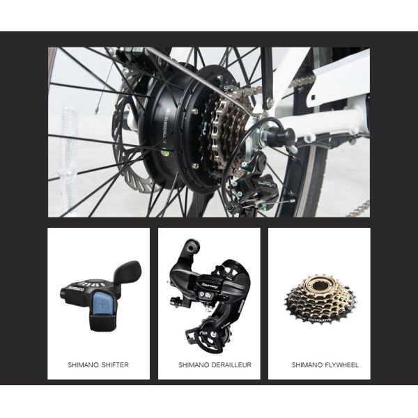 36V 250W Electric Folding Bike 26 Inch With 10AH Lithium Battery