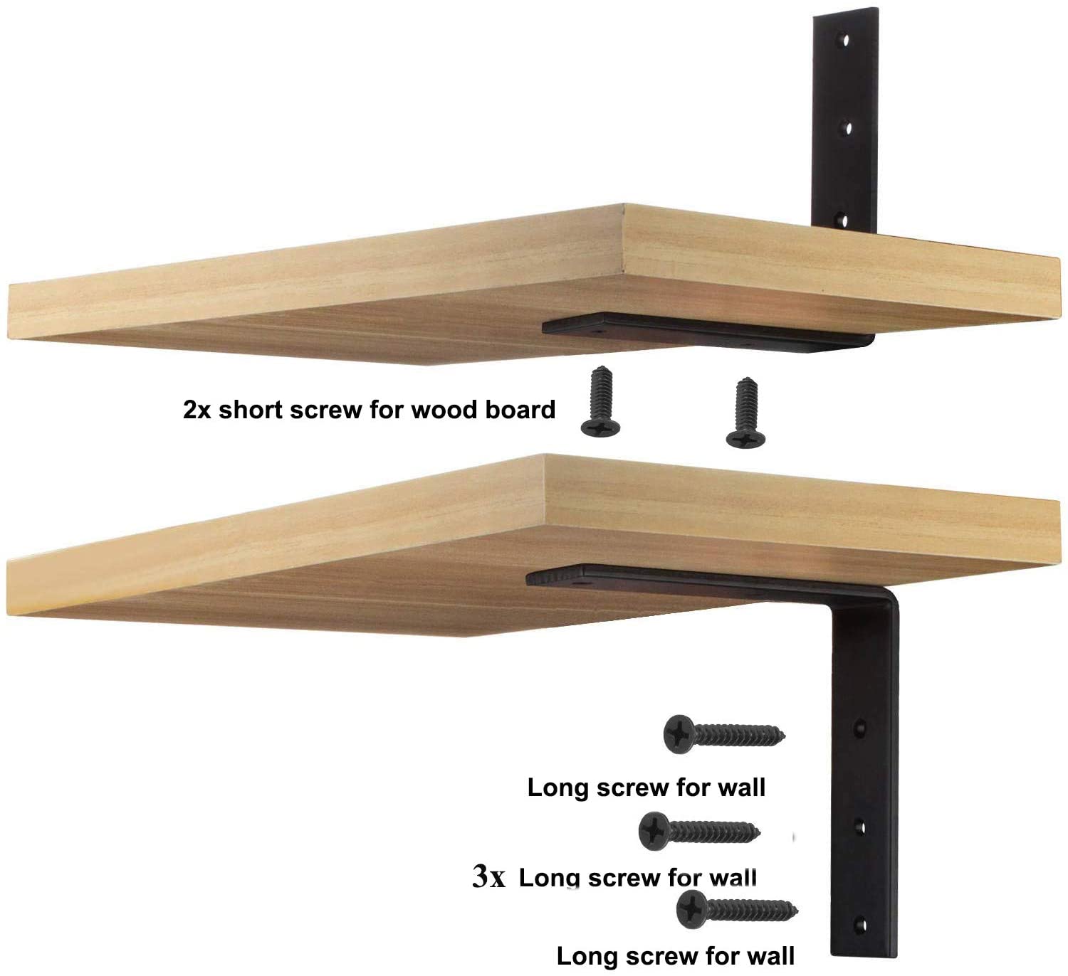 Wall Mounted Floating Shelf Bracket with Easy Assembly L Type and Easy Assembly Advantage