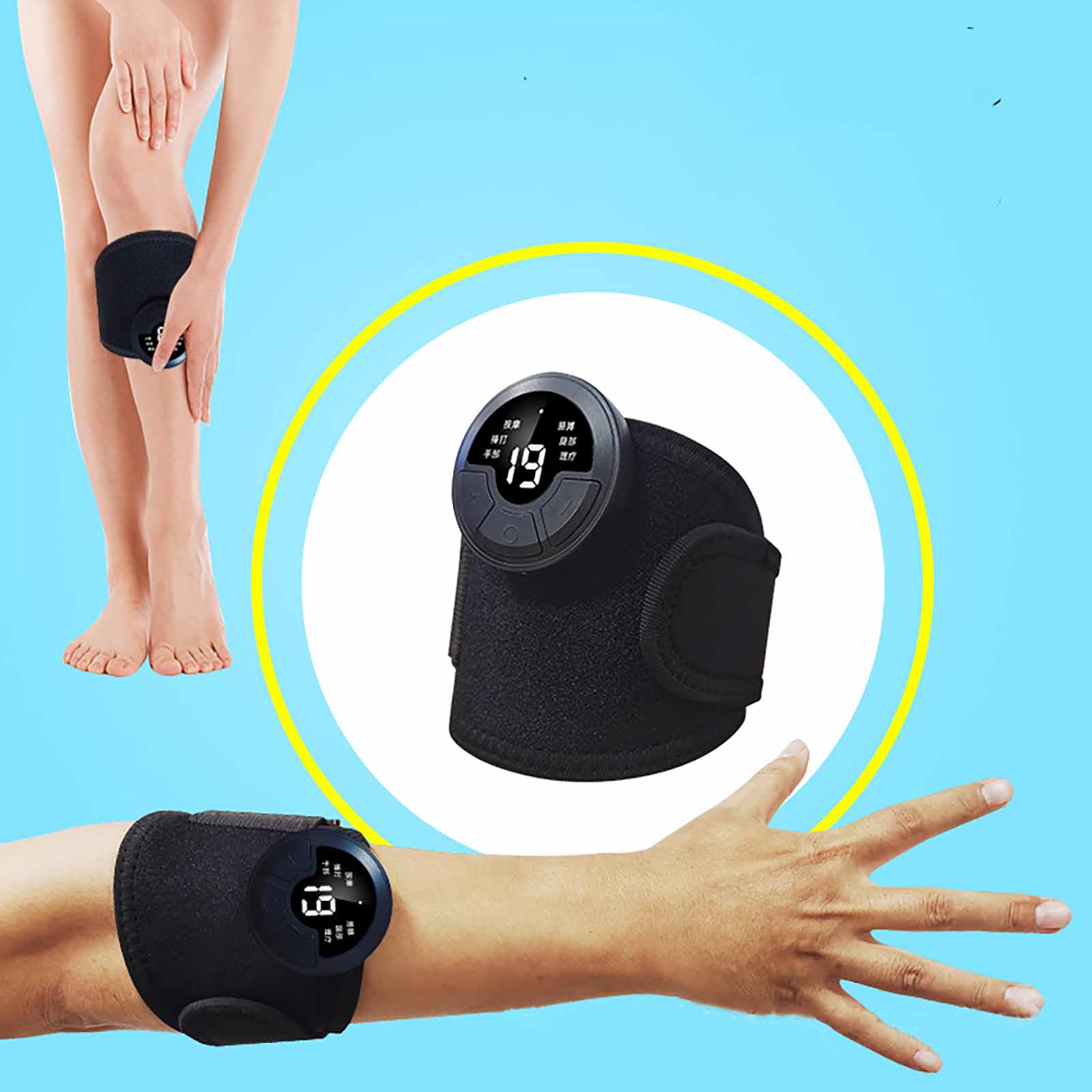 Rechargeable Electric Pulse Muscle Stimulator Massage For Chronic Pain Wrists Arms Legs
