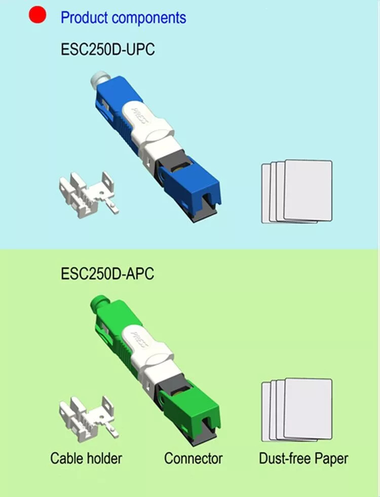 ESC250D Field Installable Fiber Connector SC APC UPC Waterproof