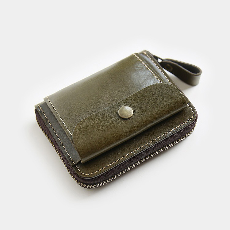 Advantage Low MOQ Mix Models Genuine Leather Wallet for Men's Retro Handmade Short Wallet