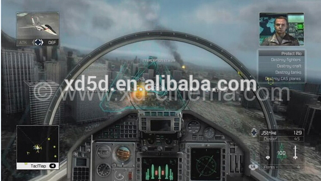 Interactive Flight Simulator Virtual Reality Experience / VR Movie Theater Equipment