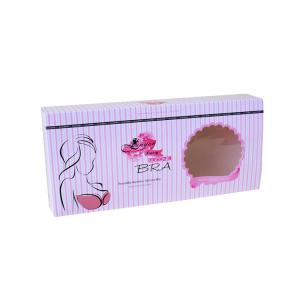 China Custom Cheap Price Foldable Paper Box For  Silicone Invisible Bra With Clear Window on sale