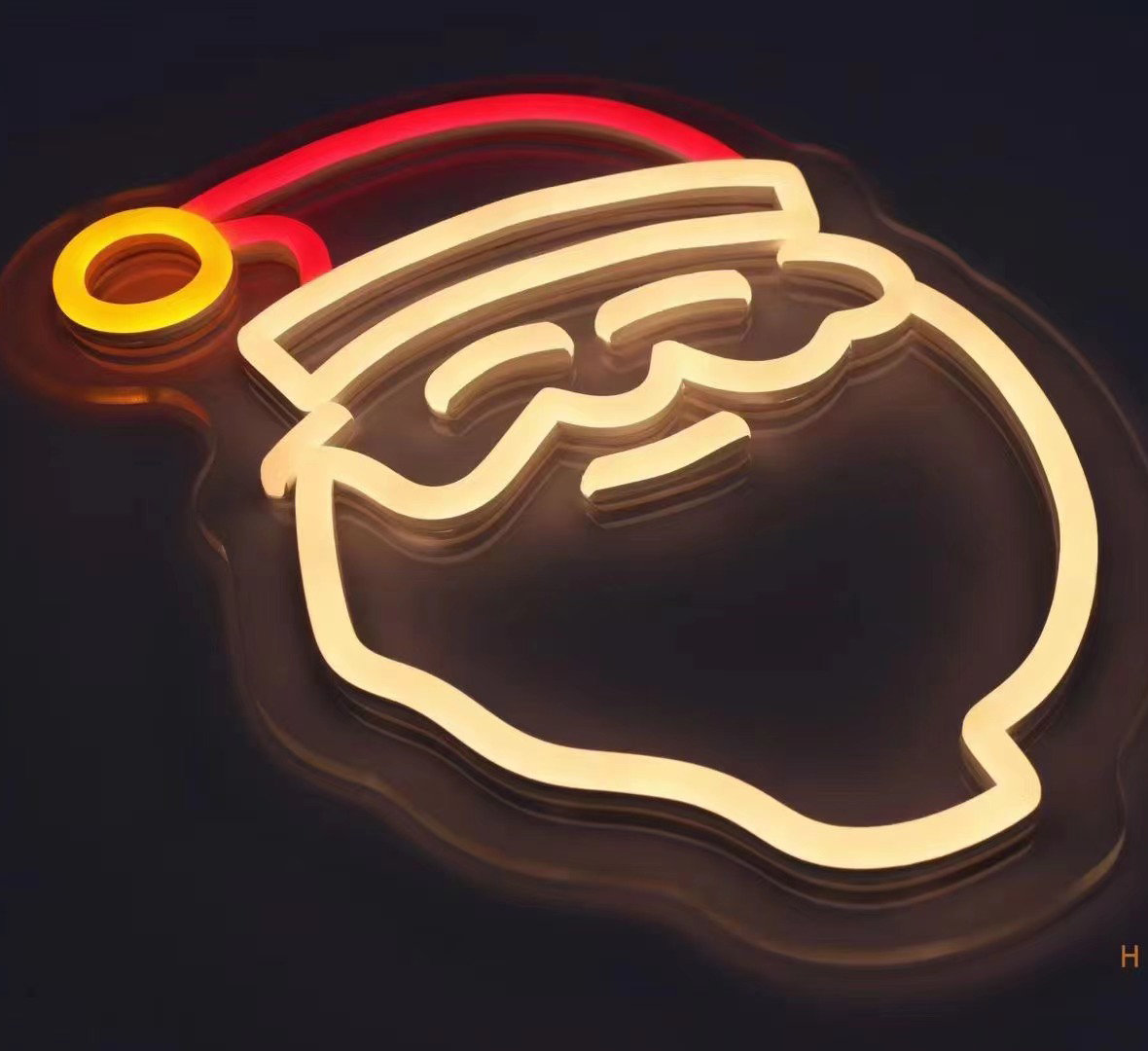 Customization Wedding Decorative Christmas Hat Shaped Led Neon Sign Led Light