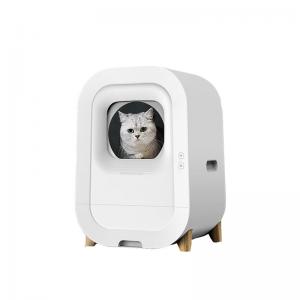 China Intelligent Self-Cleaning Cat Toilet for Big Pet Cats Fully Enclosed and WIFI Controlled on sale