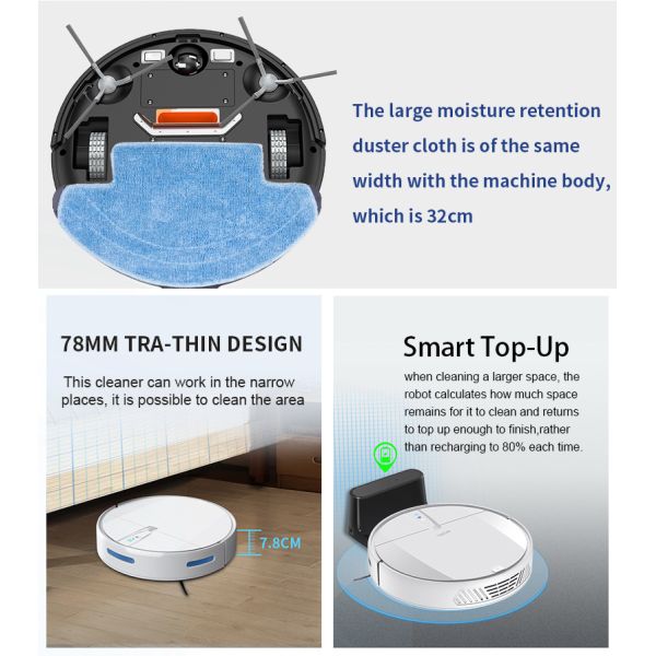 2021 New Household Intelligent Floor Vacuum Cleaner Robot Automatic Sweeping Robots Cleaner