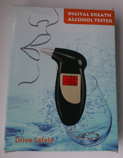wine alcohol tester, digital breathalyzer with keychain and mouthpiece BS68S