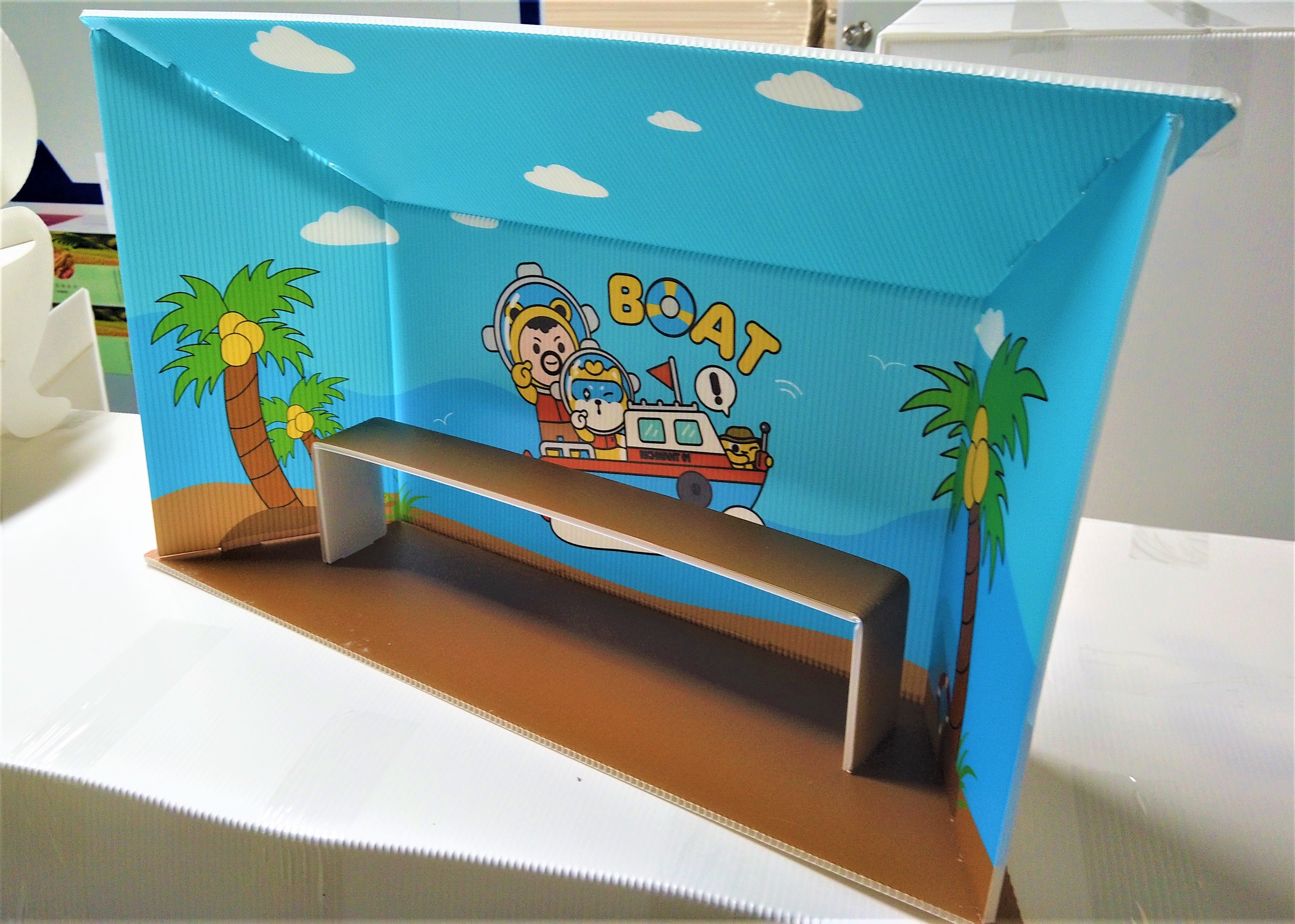 Corrugated Plastic Photo Booth Wall Backdrop Light Duty Anti Collision