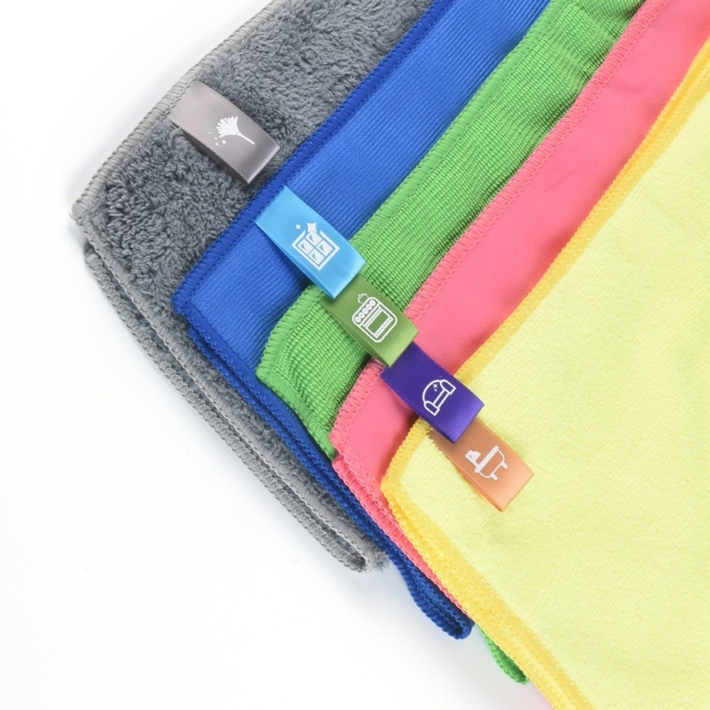5 Pack Reusable Multi Purpose Quick Dry Microfiber Cleaning Cloths Home Houseware