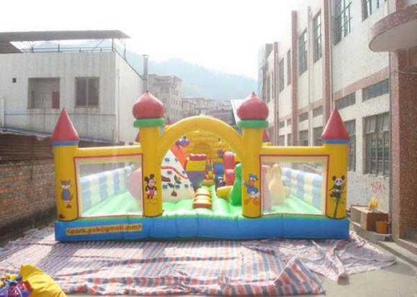 Cheap EN71 Large PVC Tarpaulin Inflatable Bouncy Castle For Children Games for sale