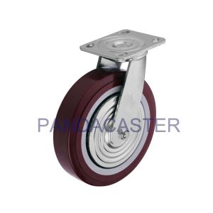 Quality 8 Inch Heavy Duty Caster Wheels , Polyurethane Swivel Casters wholesale