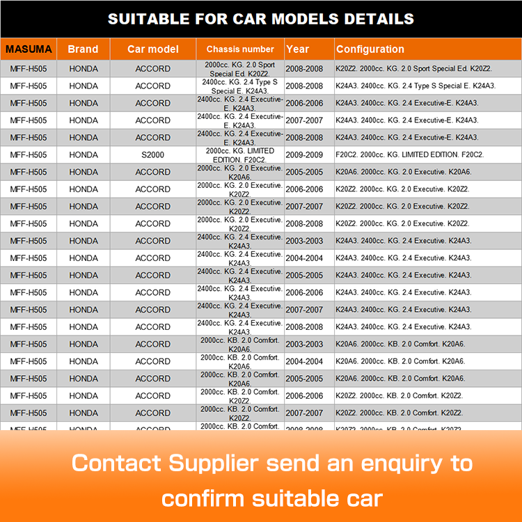 Fuel Filter 16010-SDC-E01 16010-SDG-H00 for HONDA ACCORD MFF-H505 OE NO. 16010-SDC-E01