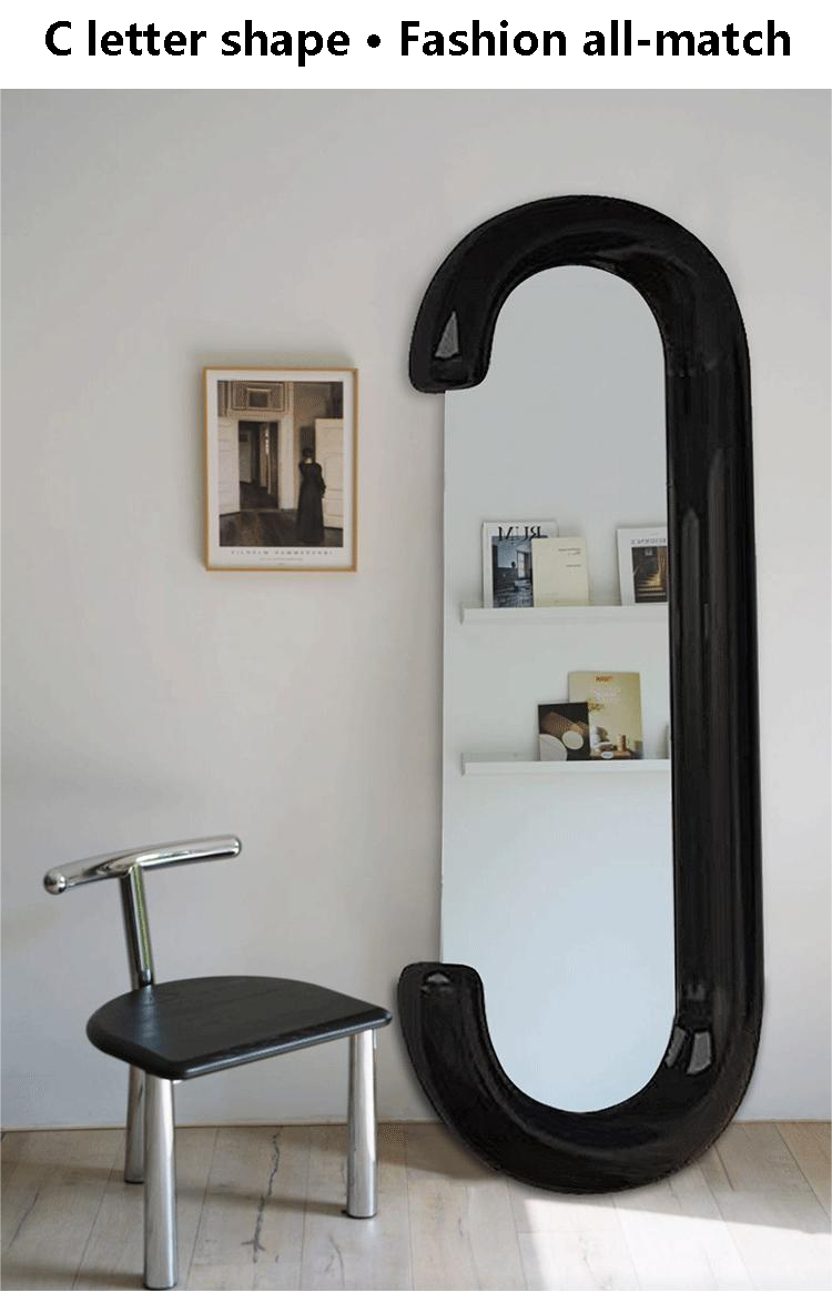 White Decorative Full Length Floor Led Mirror for Bathroom Decoration in Living Room