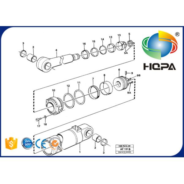 11990348 VOE11990348 Tilt Cylinder Seal Kit For VOLVO L150 L150C L150D