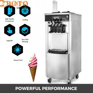 Quality Auto Refrigerated Ice Cream Maker 3 Flavors 28L Capacity Each Hour Commercial Soft Ice Cream wholesale