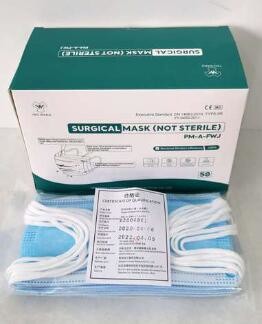 Low Breath Resistance Disposable 3 Ply Earloop Face Mask