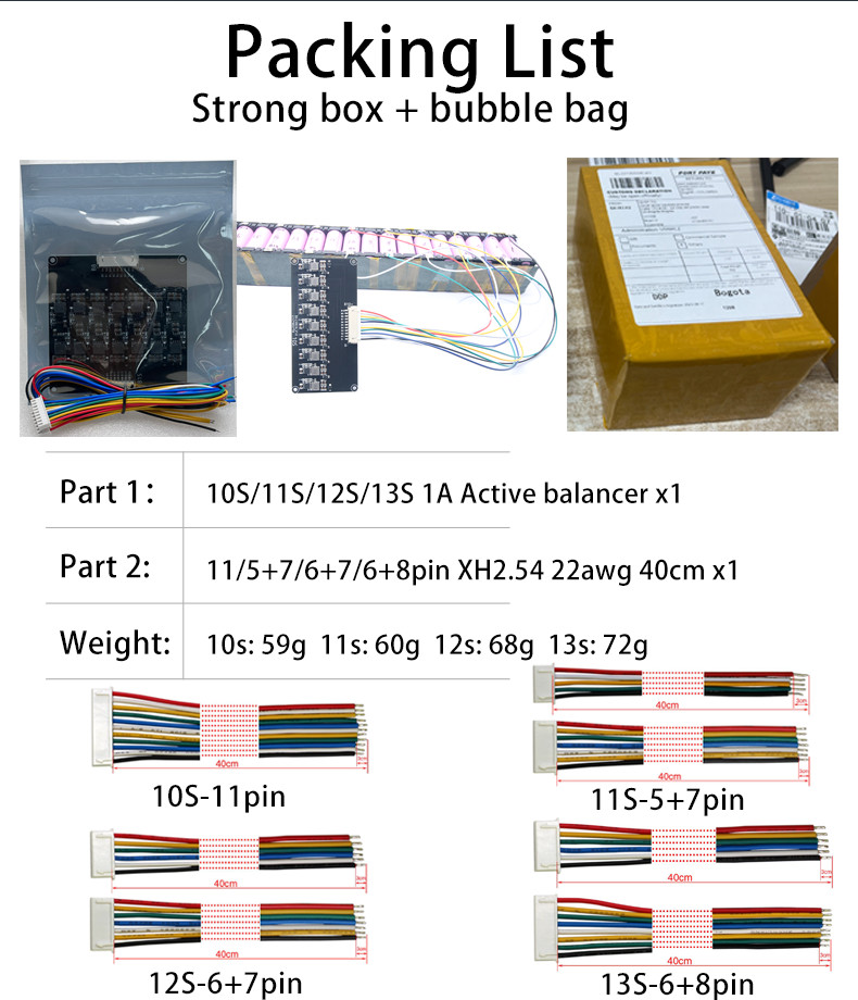 2S - 24S 1A Inductive Engergy Transfer Active Equalizer 3.7V Lipo / 3.2V Lifepo4 Battery Pack