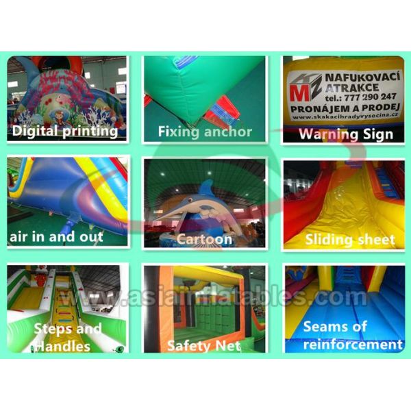 2018 Hot Sale Inflatable Bear Water Slide With Double Lanes With Pool