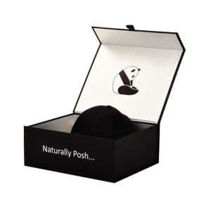 Quality Custom Black Printed Rigid Magnet Cardboard Baseball Hat Packaging Box wholesale