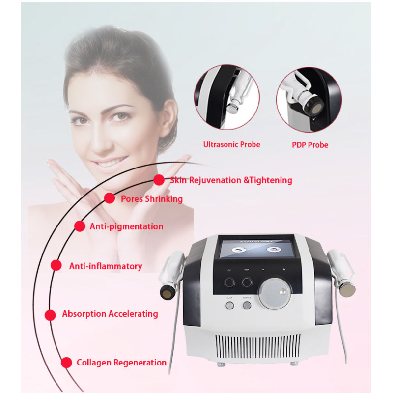 Non Invasive 2 Handles Anti Aging Ance Removal Ultrasonic Ceramic Space Plasma Machine