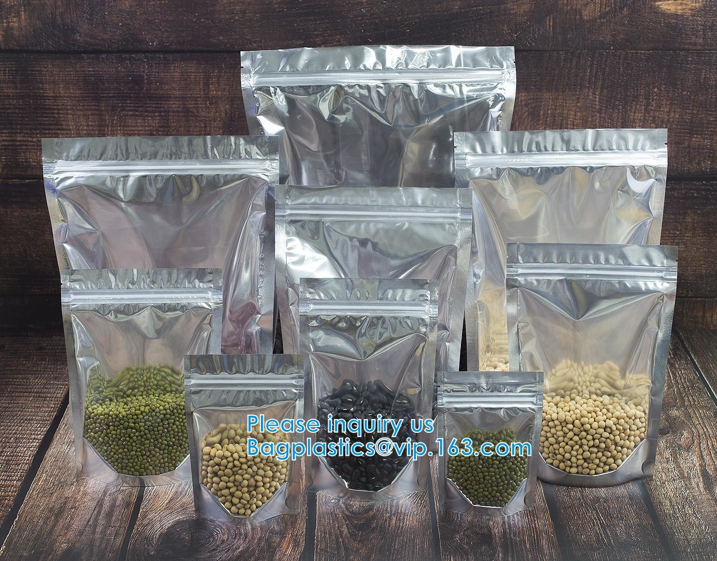 Zipper Lock Leakproof Reusable Storage Pouches For Zip Food Storage Lock Packaging With Tear Notches