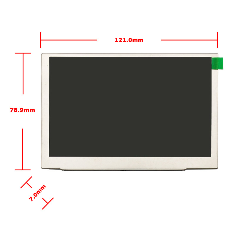 5 Inch IPS LCD 800x480 Wide Temperature Display 1000nits Optional Touch Panel