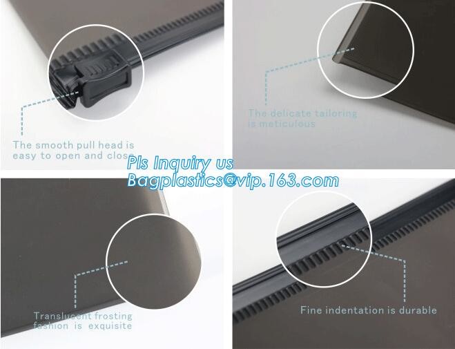 slider bag for underwear packaging slider zipper vinyl bag for clothing, zipper closure pvc slider bag clear size A4 off