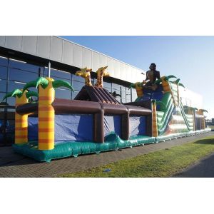 Quality Custom Made Inflatable Jungle Obstacle Course Flame Retardant wholesale