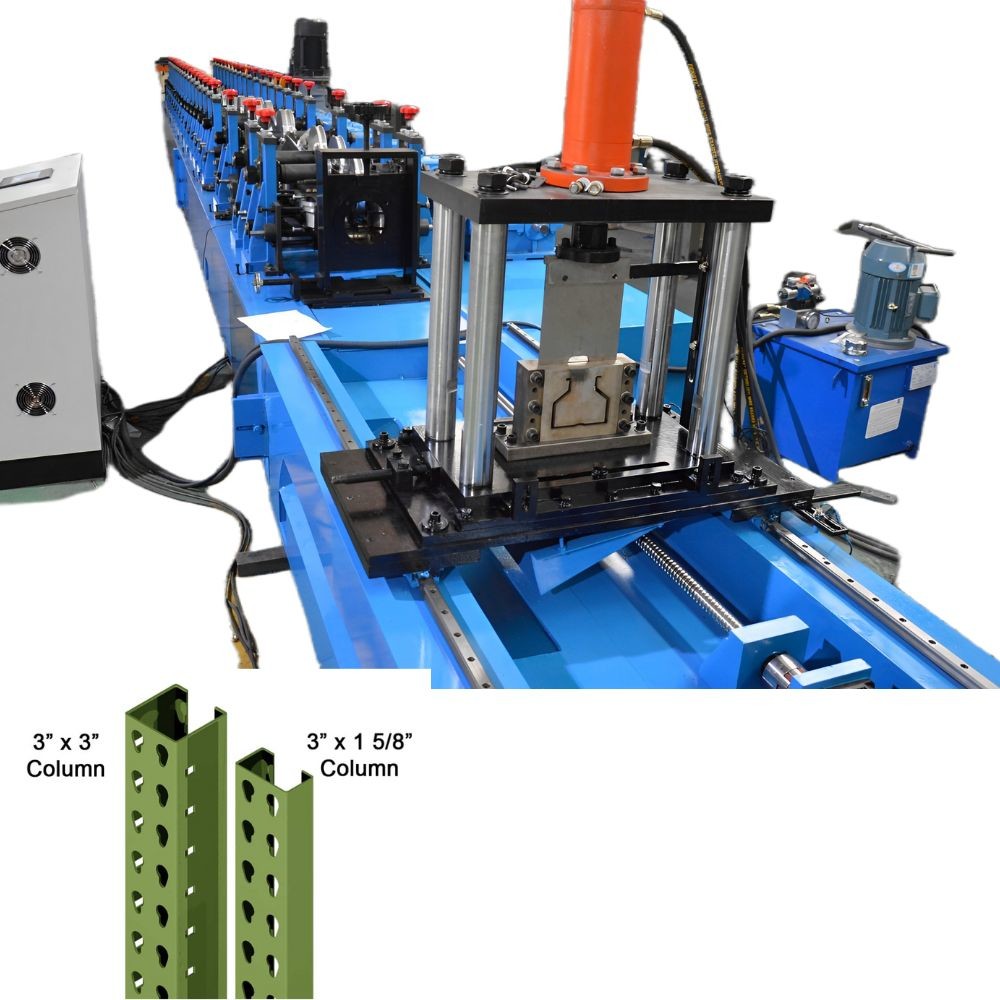 1mm-2mm Pillar Post Roll Forming Machine Teardrop Upright Racking