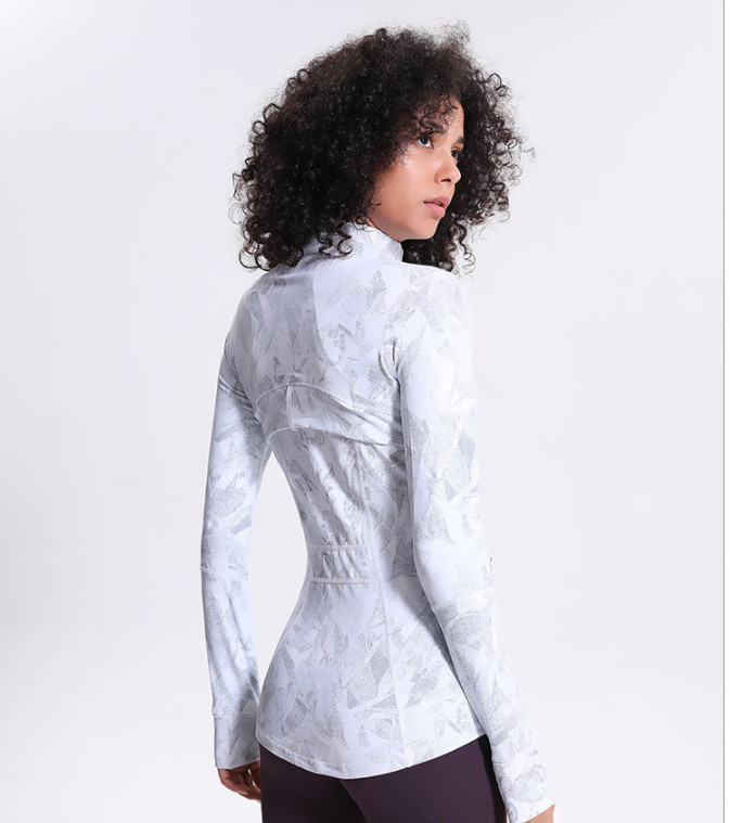 Long Sleeve Women Tops Sports Track Jackets Purple Sport Coat