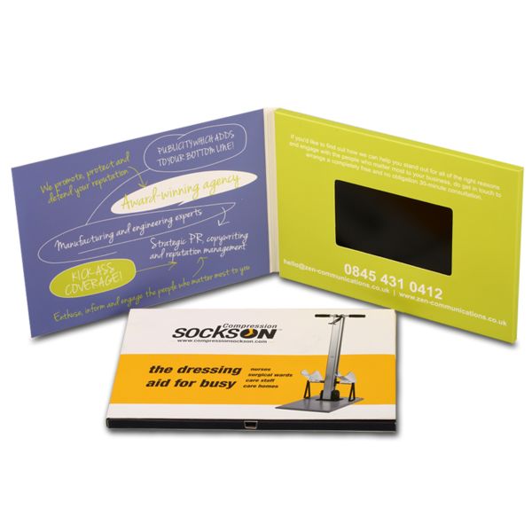 Digital 4.3" Video Brochure , LCD Screen Video Greeting Card 512MB Memory