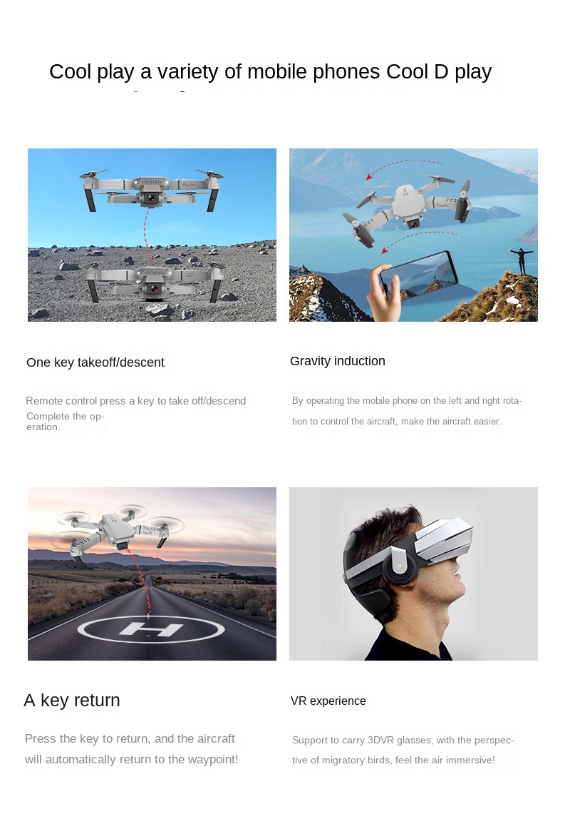 Factory Direct Sales E88 Pro E99 Foldable Long Endurance Fpv Drone With Camera Remote Control UAV Beginner Drone