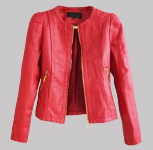 Quality Women faux leather jacket PU Leather Short Jacket Feminino Jaqueta couro Sexy 3colours wholesale
