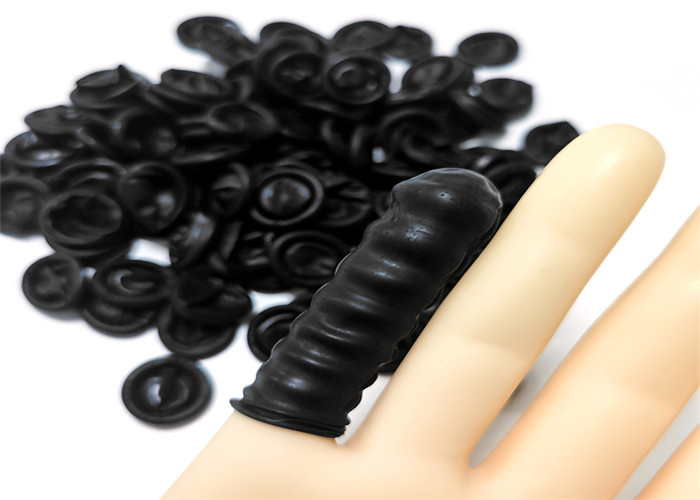 Electronics Factory Anti static Powder Free black color Finger Cots