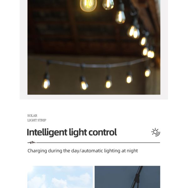 Solar remote control light string dual specification courtyard exterior wall ambient light