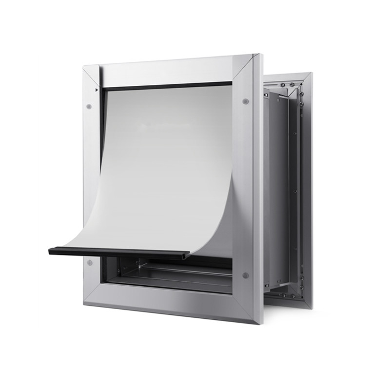 Easy Install Aluminum PET Door Lockable Double Magnetic PET Doors