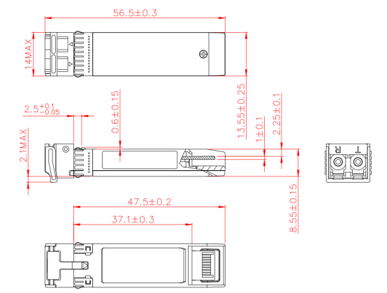 25Gb/s 50Km SFP28 BIDI Transceivers APD+PIN LC Connector SFP28 Optical Module DOM