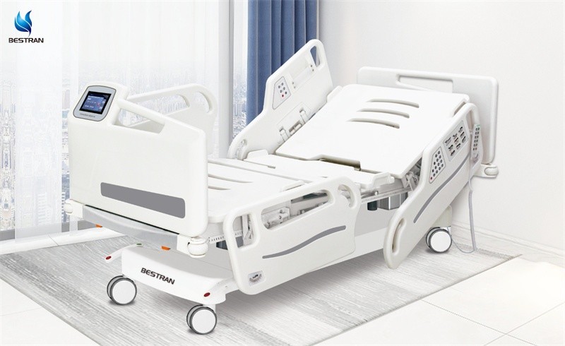 Motorised Electric ICU Bed With Weighing Function Side Rail Control Intensive Care Unit