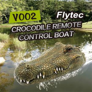 China 2.4ghz Remote Control RC Boat Simulation RC Crocodile Head Army Color on sale