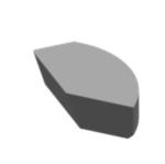 Brazing L15mm Tungsten Carbide Insert For Periphery Turning Tools