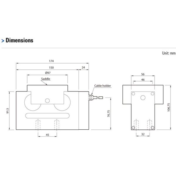 Double Shear Beam Anti Cheating Truck Scale Load Cells