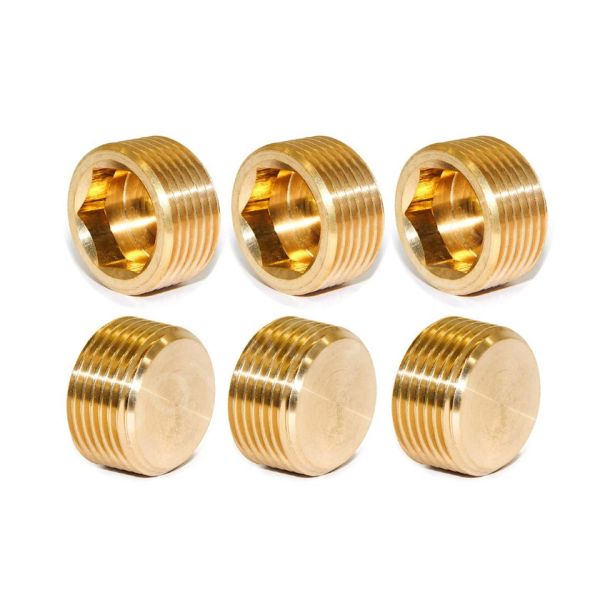 CNC Thread Pipe Plug 1/2" Male Brass Compression Fitting