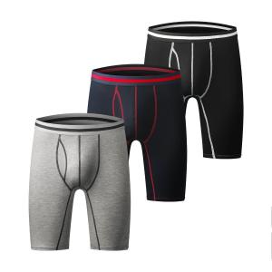 China Athletic Fitness Sportswear Mens Boxer Briefs Underwear Long Leg Compression Running on sale