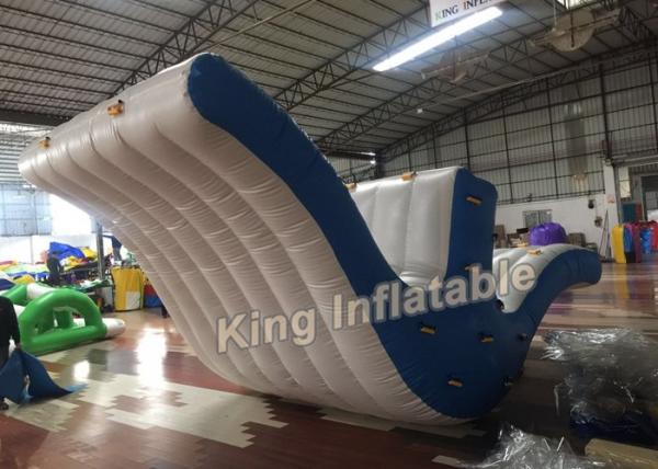 Cheap Exciting 0.9mm PVC Blue / White Fly Bird Seesaw Inflatable Water Toy For Water Park for sale