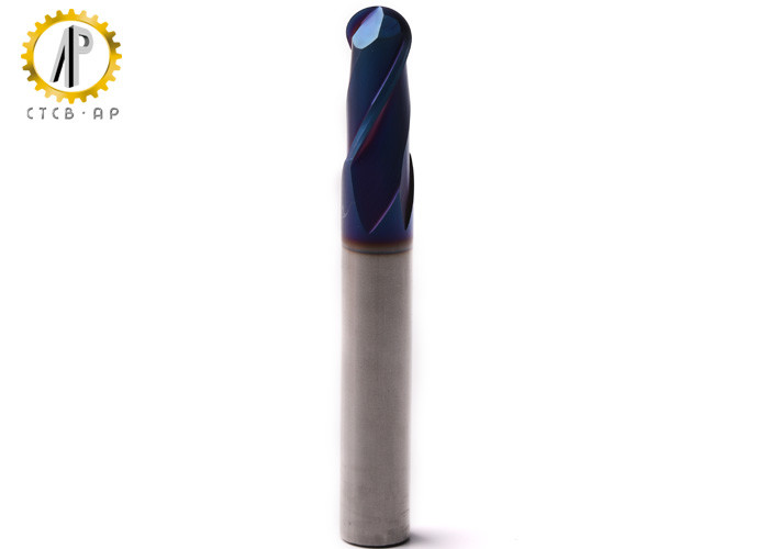Quality HRC60 12% Cobalt Carbide Ball End Mill With PVD Coating wholesale